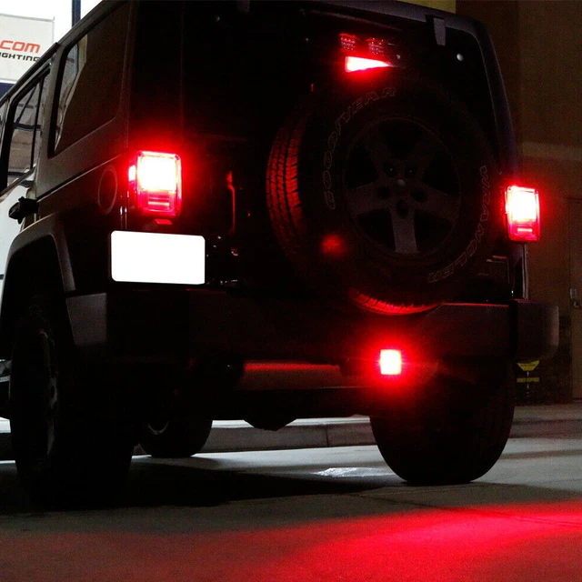 2'' Tow Cover Receiver Hitch Smoked Lens Brake 15-LED Light For Ford F-150 F-250
