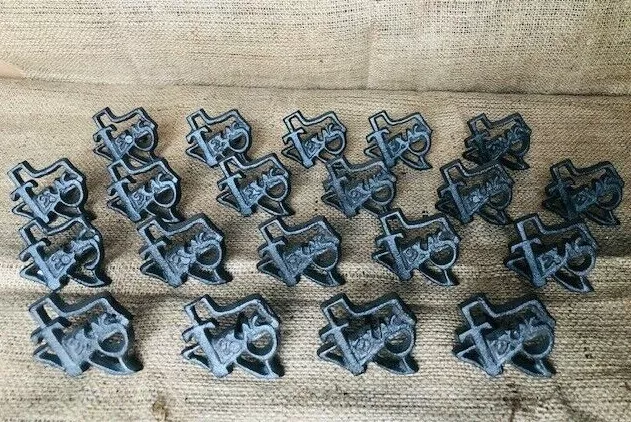 20 Texas Nails Cast Iron 2 1/2 Inch Tacks Rustic Western 1 1/2" Nail Lonestar