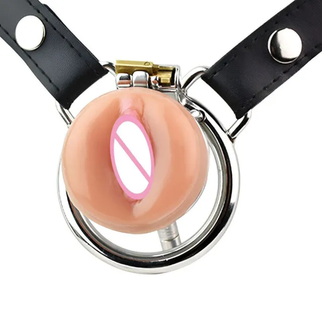 Latest Stainless Steel Male Chastity Device Inverted Cage with Tube Lock Ring