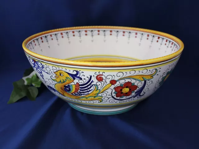 Deruta Italy Italian Pottery Raffaellesco Large Serving Bowl