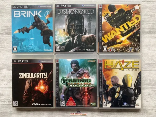 SONY PS3 Brink & Dishonored & Wanted & singularity & Bionic Commando & Haze set
