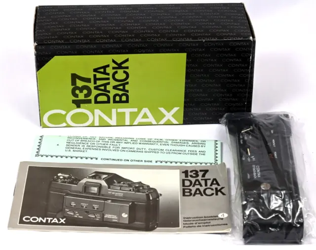 Back de datos Contax 137 para cámaras Contax 137 MD y 137 MA - casi como nuevo en caja