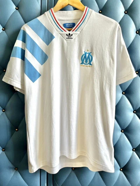 Maillot vintage Olympique Marseille OM 93 1993 anniv. 20 ans Adidas taille M