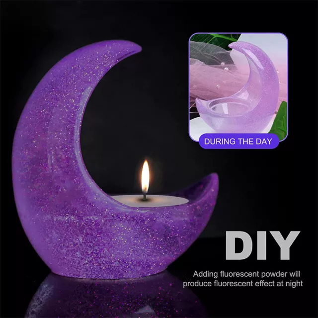 DIY Crystal Epoxy Resin Silicone Mold Candle Holder Decoration Molds For Re#km