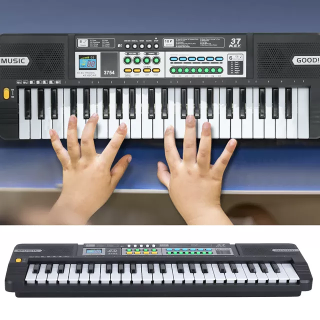 M SANMERSEN Clavier de piano électronique pour enfants avec microphone, 49  touches, pianos électroniques pour débutants avec fonction MP3 pour filles