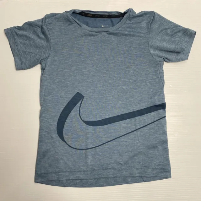 Nike BOYS Dri-fit Casual T-shirt Boys Size Small - Blue Nike Tee Preloved