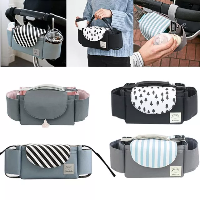 Baby Pushchair Storage Organiser Bottle Holder Buggy Pram Stroller Mummy Bag Cup