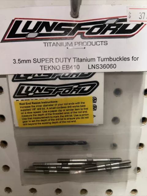 Lunsford 3.5mm Super Duty Tekno EB410 Titanium Turnbuckle Set - LNS36060