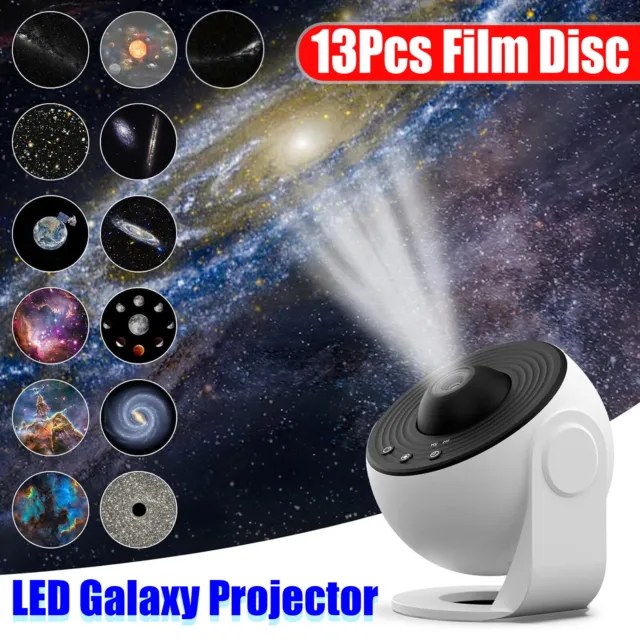 Galaxy Starry Sky Projector 13in1 Night Light Rotating LED Planetarium Star Lamp