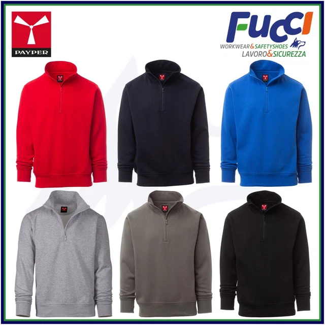 Felpa Uomo Payper Canada Mezza Zip In Cotone - Blu Navy - Per Trekking, Lavoro E Tempo Libero