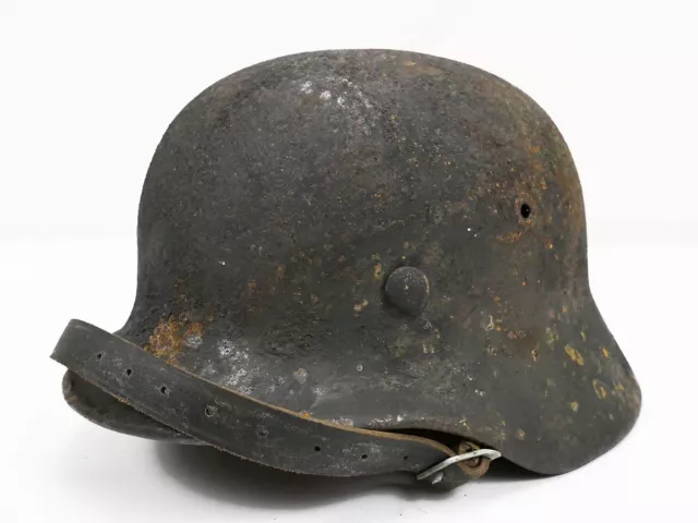 Wehrmacht Stahlhelm M40 Glocke 64 Helmfutter Gr.57 + Kinnriemen Museumsauflösung