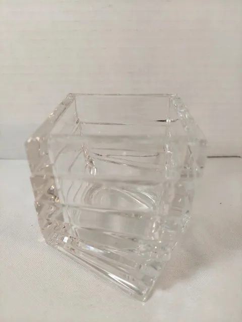 Rosenthal Studio-Linie Germany clear crystal votive candle holder stacked