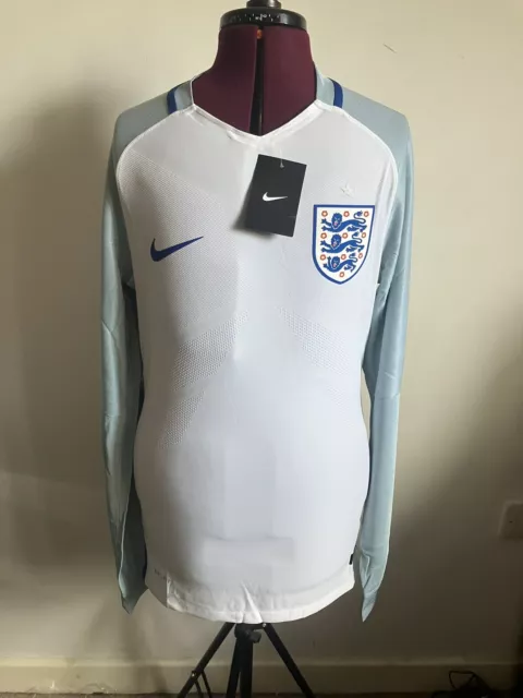 England Nike 2016 Player Issue Football Shirt Long Sleeve Euros Mens Medium BNWT