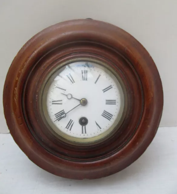 ANTIQUE wind-up WALL CLOCK