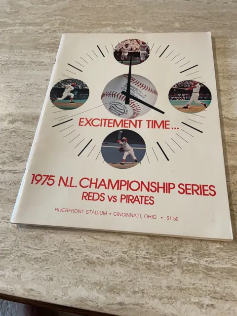 1975 N.L. Championship Series Program Pittsburgh Pirates @ Cincinnati Reds - NMT