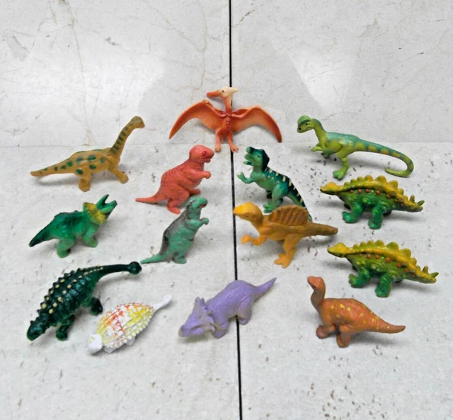 VINTAGE PLASTIC DINOSAUR Toy Figures Safari Ltd Mini Dinosaurs