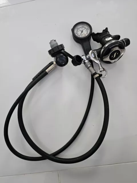 ScubaPro MK25 EVO DIN S600 Dive Regulator Set w/Promate Pressure Gauge - Used