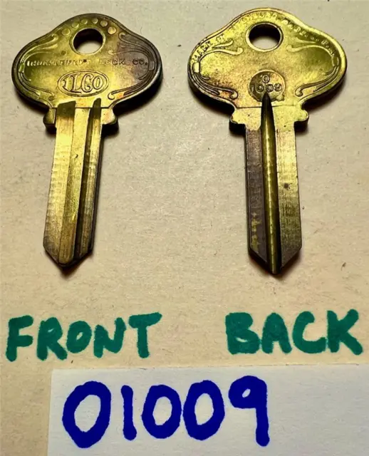 Vintage 1970s 1980s NOS ILCO O1009 brass key blanks new old stock 01009 S2