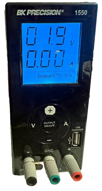 BK PRECISION 1550 1-36V, Switching DC Bench Power Supply with USB Charger Output