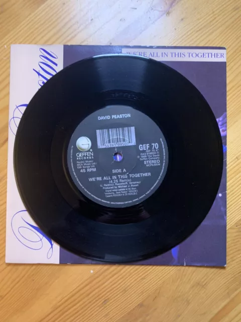 7" Vinyl Record, David Peaston - Were All In This Together 2