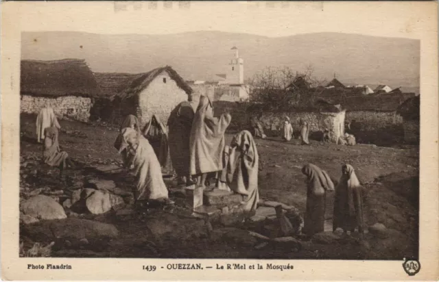CPA AK MAROC OUEZZAN Le R'Mel et la Mosquée (10845)