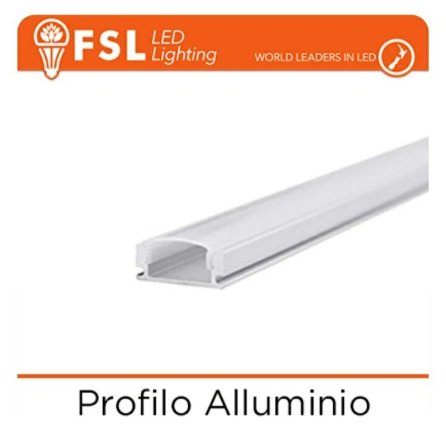 FSL BARRA ALLUMINIO 6063 - U - 2m SILVER