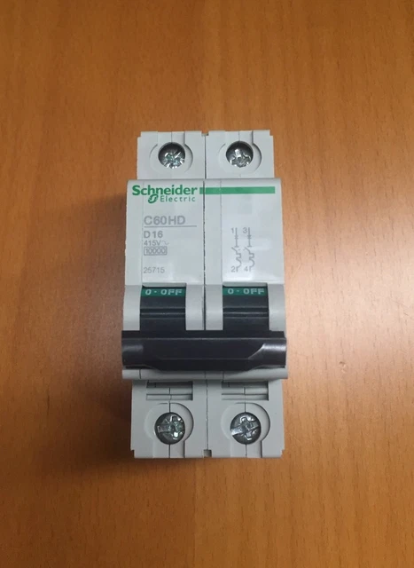 Schneider Electric C60HD216 D16 THERMAL MAGNETIC CIRCUIT BREAKER,2 440V 16A C60H