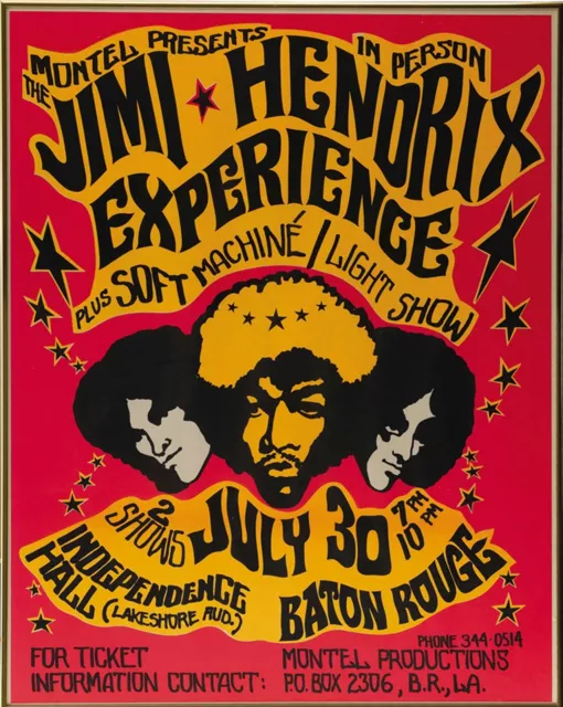 Jimi Hendrix  Vintage Music Art Poster - 0048