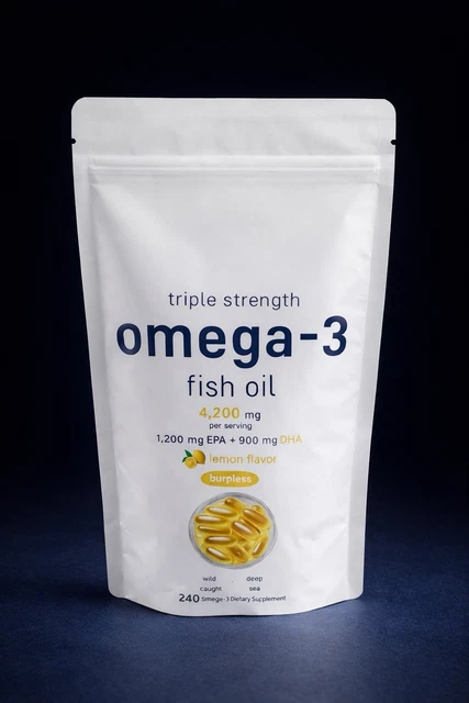 OMEGA‑3 FISH OIL 4200 mg | High Strength EPA DHA | Wild Caught | 240 ...