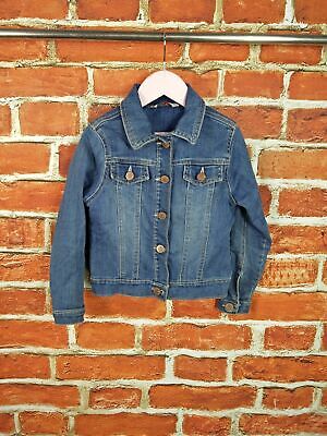 Girls Coat Age 5-6 Years Oasis Kids Denim Jean Jacket Casual Button Blue 116Cm