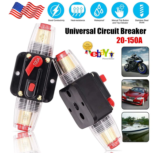 20A150A AMP CIRCUIT Breaker Switch Inverter Reset Fuses For Car Audio