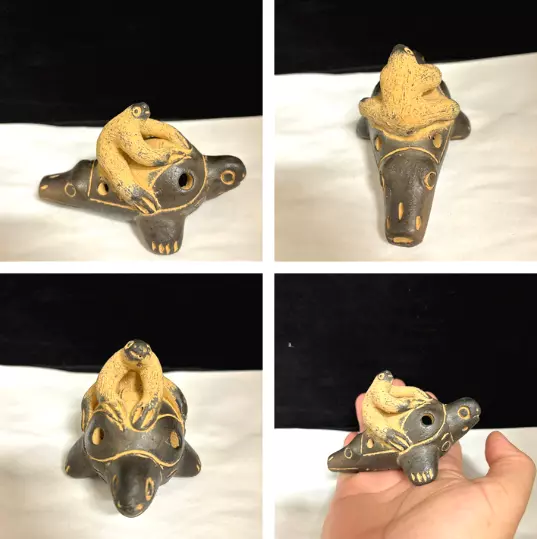 Handcrafted Chorotega Clay Ocarina: Enchanting Sloth Design from Costa Rica