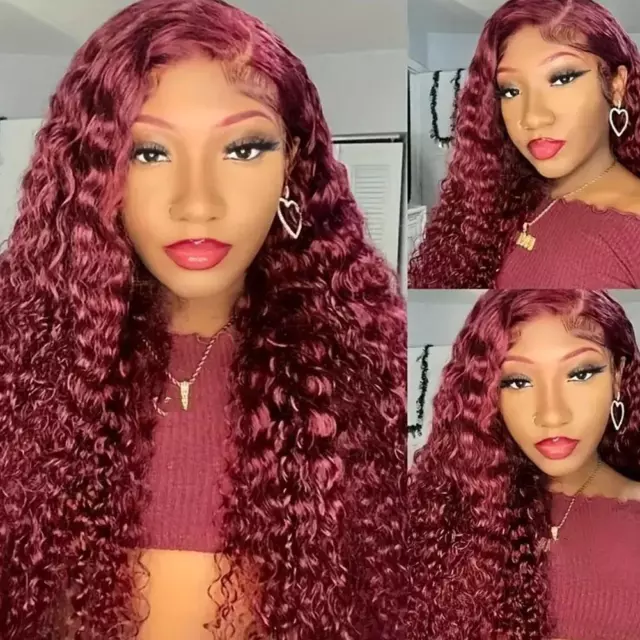 Lace Curly Hair Set Wave Lace Front Human Hair Wig Colored Glueless Hair Z3O8