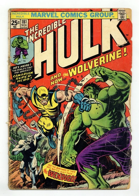 Incredible Hulk #181 FR 1.0 1974 1st app. Wolverine