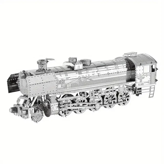 3D METAL TRAIN Model Puzzle Steam Locomotive Laser Cut Steel Model Kit ...