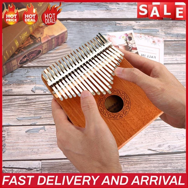 Mahogany 21 Key Kalimba Thumb Piano Mbira Musical Instrument Gift for Beginners