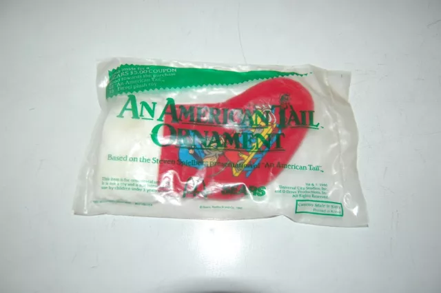 New An American Tail Christmas Stocking Ornament Vintage 1986 McDonald’s Sears O