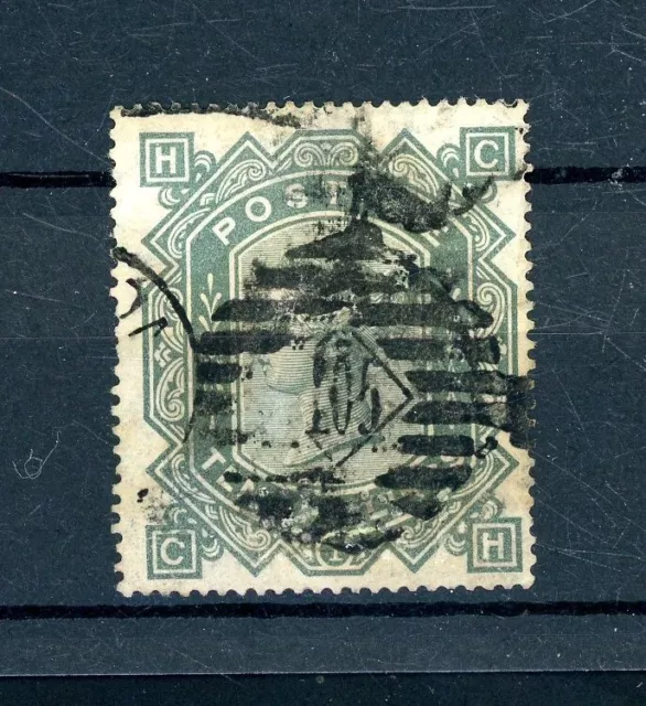 GB Queen Victoria  10s Greenish Grey (SG 128)  fine-used  (M105)