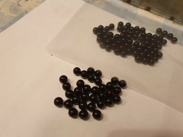 ONYX Lot de 87 Perles - Diamètre 6 mm ; pas de trous