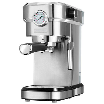 Machine à expresso et Cappuccino Design rétro Pompe 15 bar 1100W - Réservoir deau amovible 1,2 L 3 filtres MADE IN ITALY 