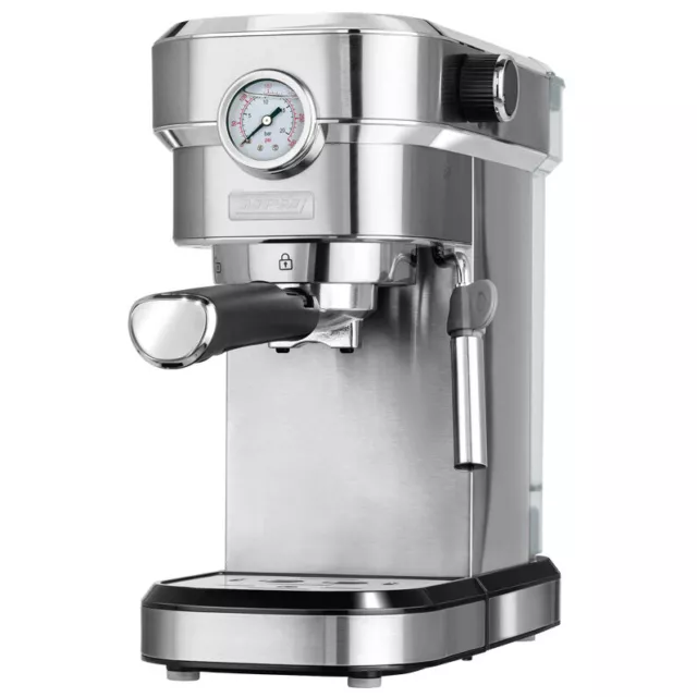 Machine à Café, Espresso et Cappuccino 20 Bars, Mousseur à Lait, Chauffe-tasses