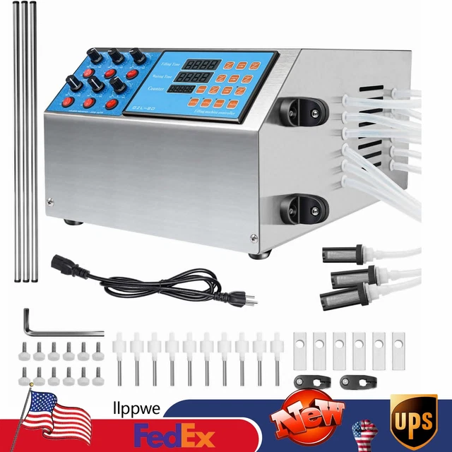 6-Head 5000ML Electric Liquid Filling Machine Digital Control Pump Adjustable