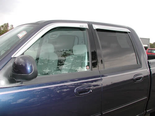 Stampede 6142 8 Chrome Tape Onz Sidewind Deflector, 4 Piece