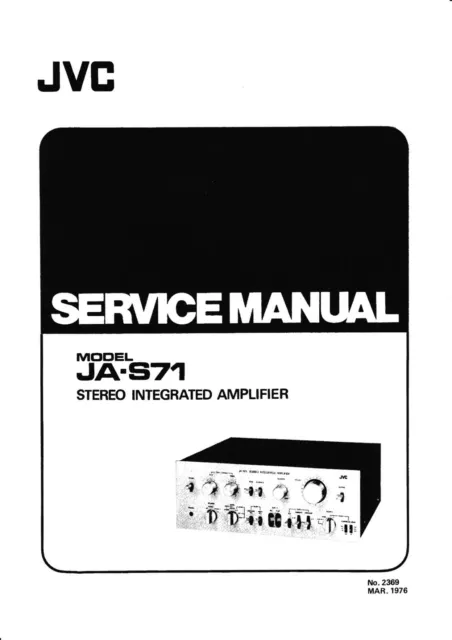 Service Manual-Anleitung für JVC JA-S71