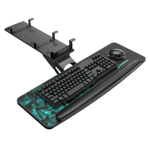 Height Adjustable Mouse & Keyboard Tray Under Desk, 28x10''