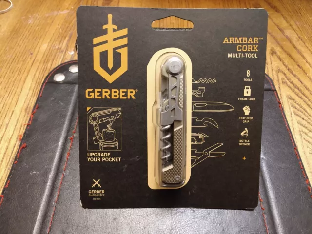 Gerber Armbar Cork Multi Tool 8 Tools In 1 Stainless Steel 3.1 O.Z. 4" Closed