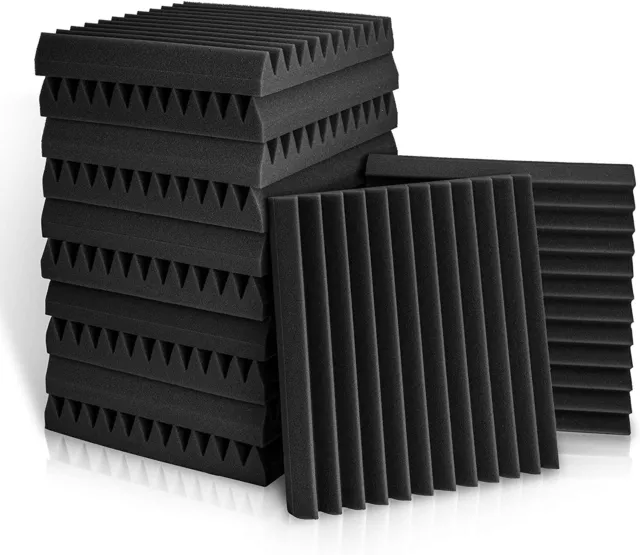 12/24PCS Studio Acoustic Foam Sound Absorbtion Proofing Panels Wedge 2.5/5CM