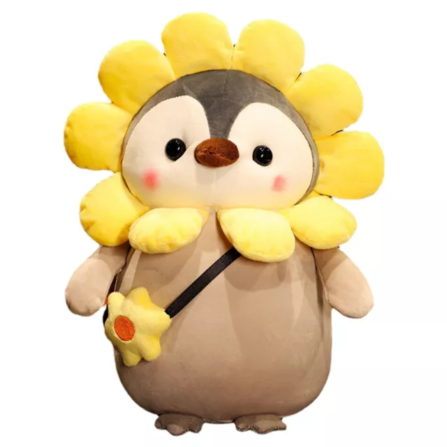 25cm Kawaii Penguin Doll Animal Stuffed Cute Plush Kid Girl Toy (Sunflower)