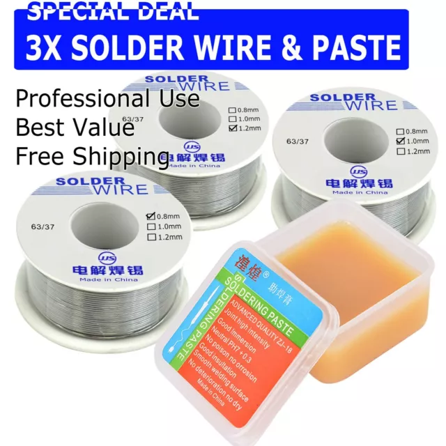 Soldering Wire Quad Eutectic Silver Solder with Rosin Flux 1/4 Lbs (113G)  Roll