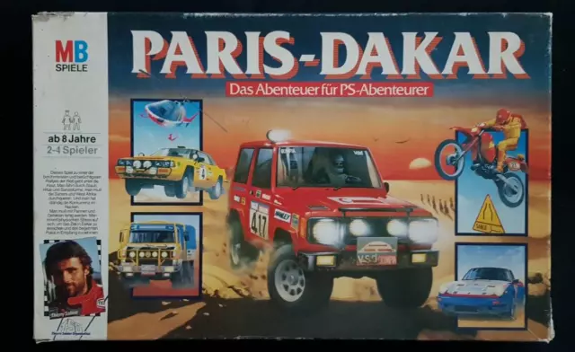 Paris Dakar Das Abenteuer für PS-Abenteurer - MB Spiele 1985 - Rallye Brettspiel